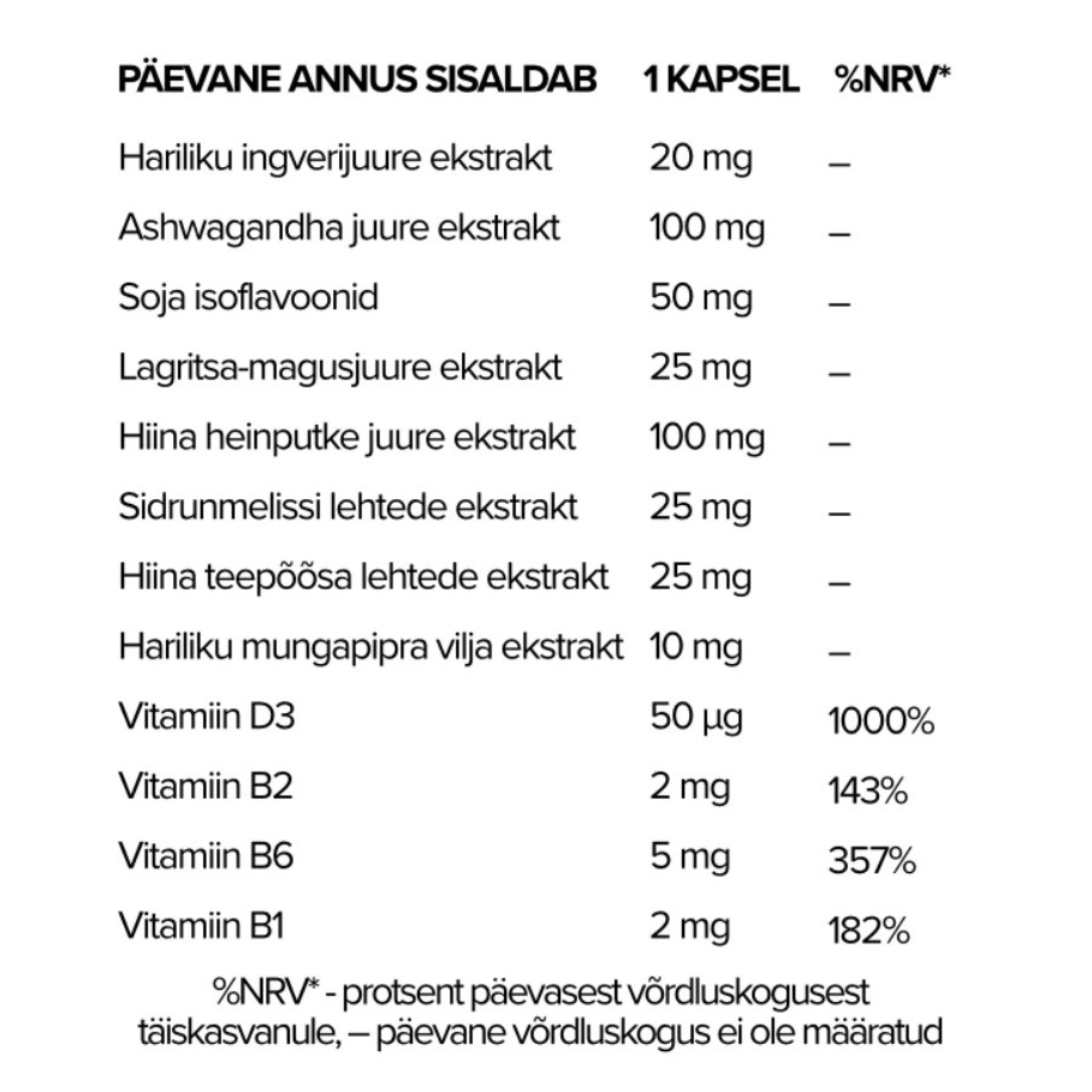 Vitaleedi menopausi kapslid